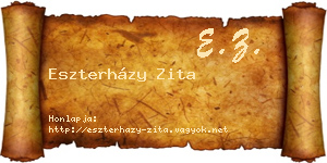 Eszterházy Zita névjegykártya